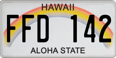 HI license plate FFD142