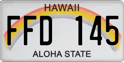 HI license plate FFD145
