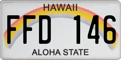 HI license plate FFD146