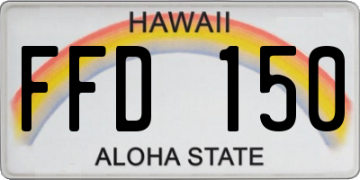 HI license plate FFD150