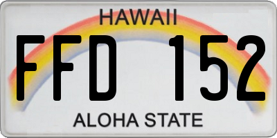 HI license plate FFD152