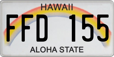 HI license plate FFD155