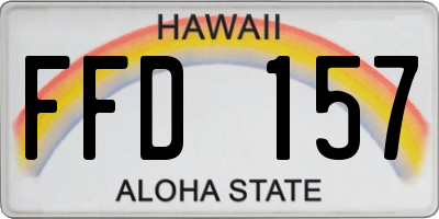 HI license plate FFD157