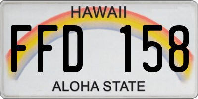 HI license plate FFD158