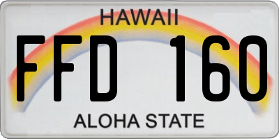 HI license plate FFD160
