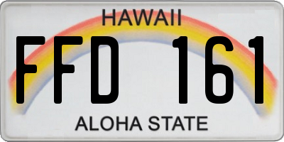 HI license plate FFD161