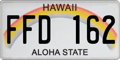 HI license plate FFD162