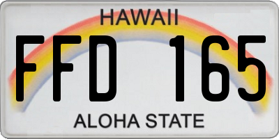 HI license plate FFD165
