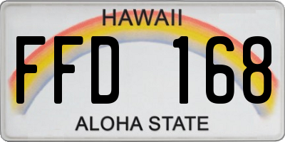 HI license plate FFD168