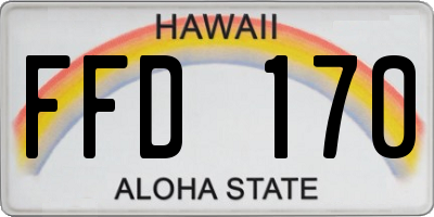 HI license plate FFD170