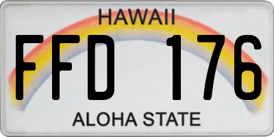 HI license plate FFD176