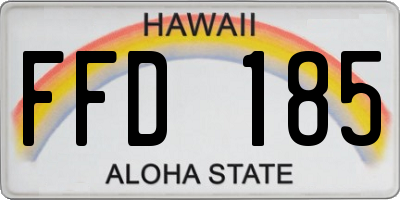 HI license plate FFD185