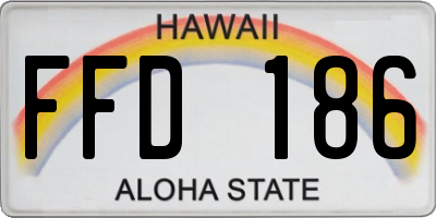 HI license plate FFD186