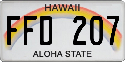 HI license plate FFD207