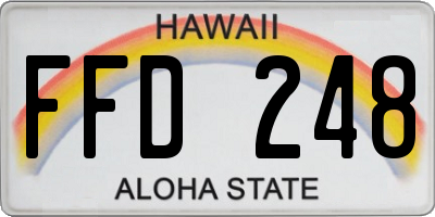 HI license plate FFD248