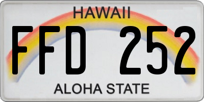 HI license plate FFD252