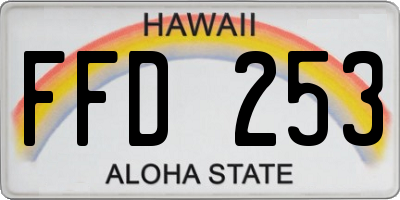 HI license plate FFD253