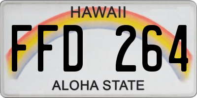 HI license plate FFD264