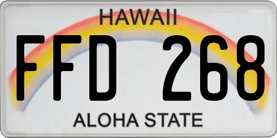 HI license plate FFD268