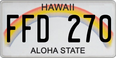 HI license plate FFD270