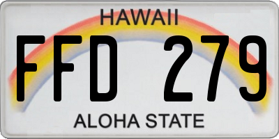 HI license plate FFD279