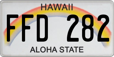 HI license plate FFD282