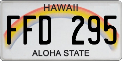 HI license plate FFD295