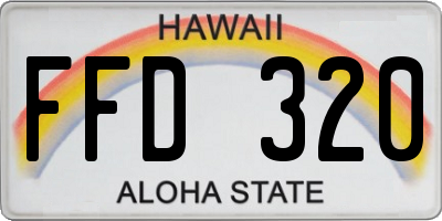 HI license plate FFD320