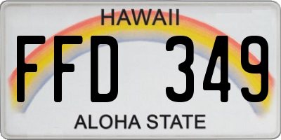 HI license plate FFD349