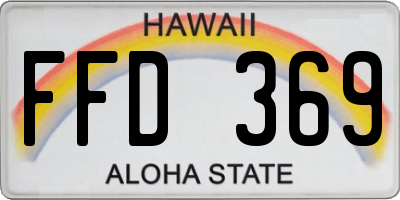 HI license plate FFD369