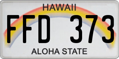 HI license plate FFD373