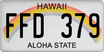 HI license plate FFD379