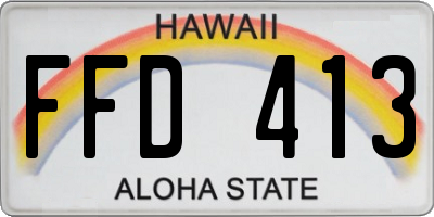 HI license plate FFD413