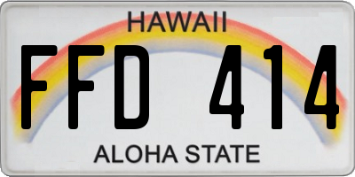 HI license plate FFD414