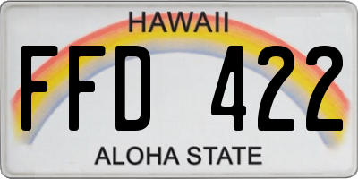 HI license plate FFD422
