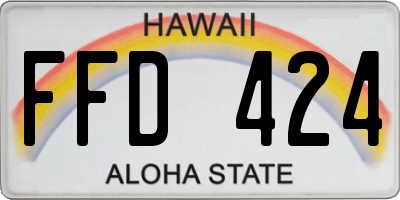 HI license plate FFD424