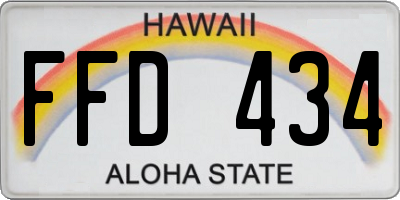 HI license plate FFD434