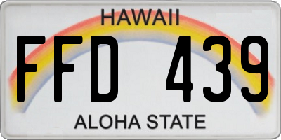 HI license plate FFD439
