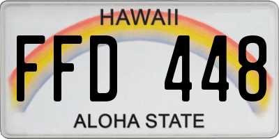 HI license plate FFD448