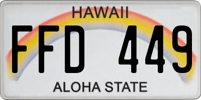 HI license plate FFD449