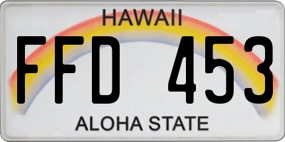 HI license plate FFD453