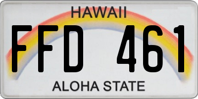 HI license plate FFD461