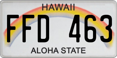 HI license plate FFD463