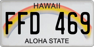 HI license plate FFD469