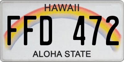 HI license plate FFD472
