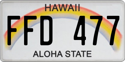 HI license plate FFD477