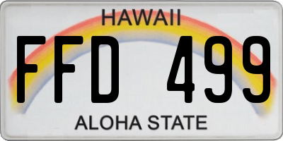 HI license plate FFD499