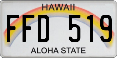 HI license plate FFD519