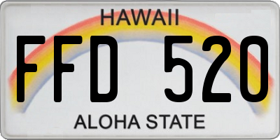 HI license plate FFD520