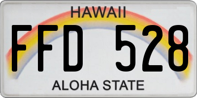 HI license plate FFD528